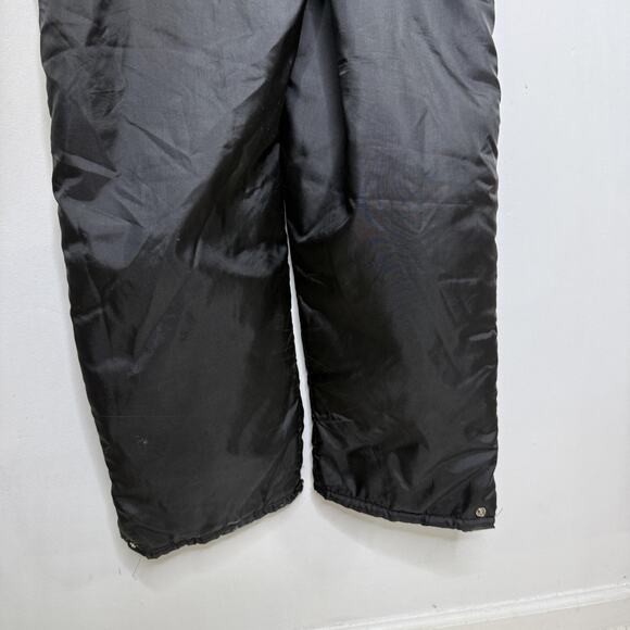 Vintage Zero-Zone Bib Overalls Mens Medium Black Insulated Snow Made USA 80s - Picture 7 of 11